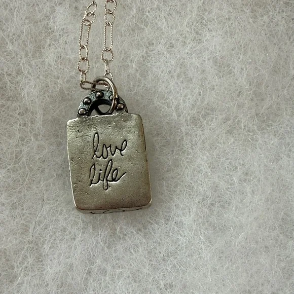 Sundance Silver Necklace with Turquoise "C" Pendant by Jes MaHarry (NIB) - Picture 3 of 8